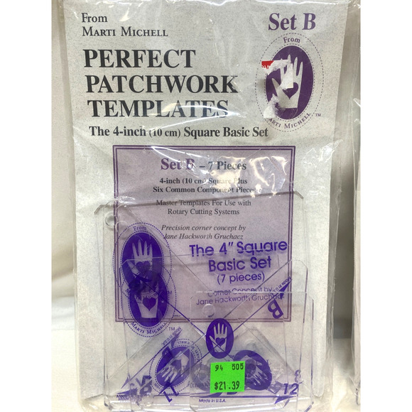 Marti Michell Perfect Patchwork Templates Feathered Star Set B and D - Picture 2 of 5